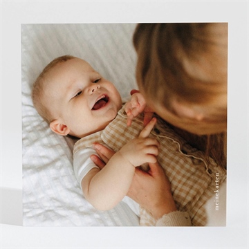 Dankeskarte Geburt blau gestreift - vue 2