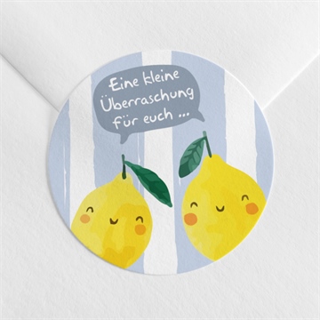 Sticker Geburt kleine zitrone