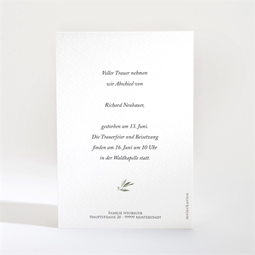 Trauerkarte ewiger olivenbaum - vue 2