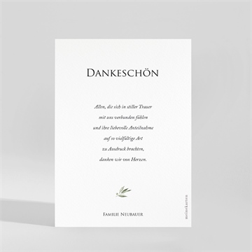 Trauerdanksagung ewiger olivenbaum - vue 2