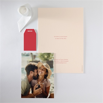 Hochzeitseinladung orange & fuchsia 2 - vue 5