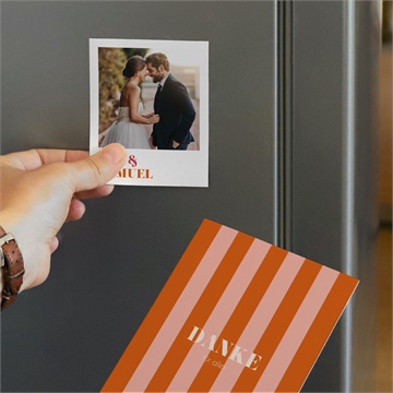 Dankeskarte Hochzeit orange & fuchsia - vue 3