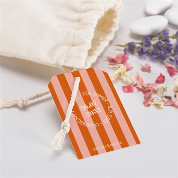 Geschenkbeutel Hochzeit orange & fuchsia - vue 2