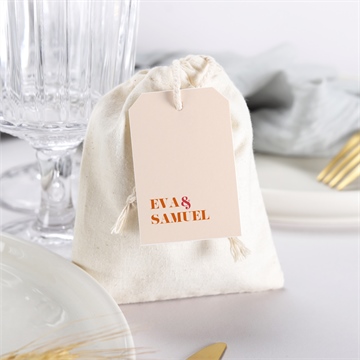 Geschenkbeutel Hochzeit orange & fuchsia - vue 3