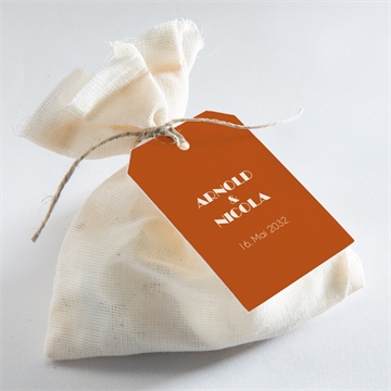 Geschenkanhänger Hochzeit sommerliches terrakotta - vue 2