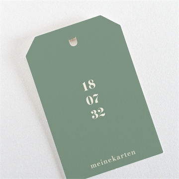 Geschenkanhänger Hochzeit salbeigrün - vue 3