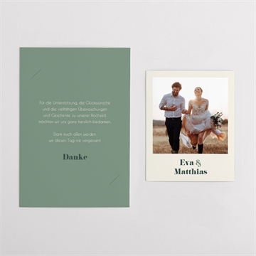 Dankeskarte Hochzeit salbeigrün - vue 4