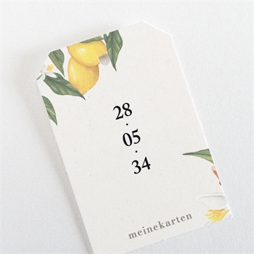 Geschenkanhänger Hochzeit zitronenflair - vue 3