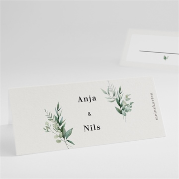 Tischkarte Hochzeit smaragdgrün