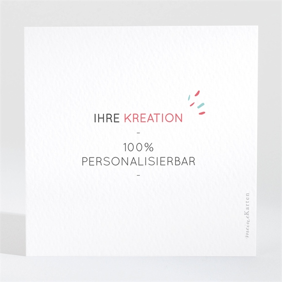 Dankeskarte Geburt Blanco - 9,5x9,5cm (N30022) ref.N30022