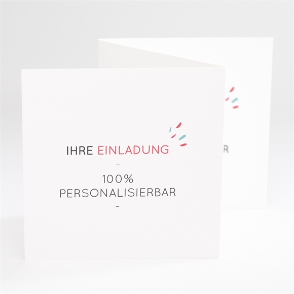 Hochzeitseinladung Blanco - 10x10cm (N81002) ref.N81002