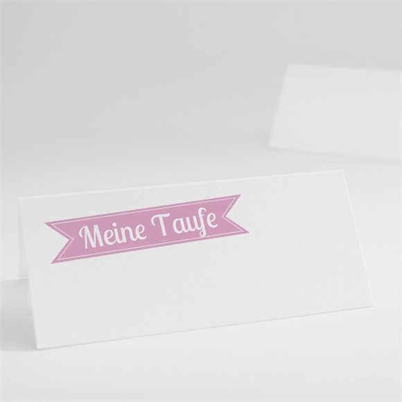 Tischkarte Taufe Pusteblume rosa ref.N440200