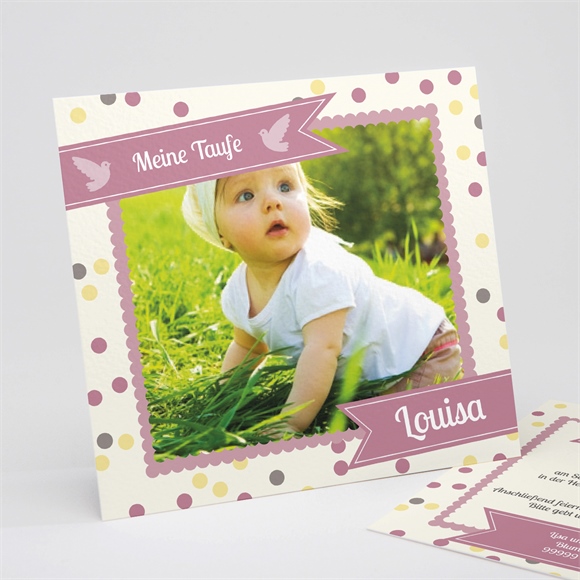 Einladung Taufe Taufkonfetti Mädchen ref.N31160