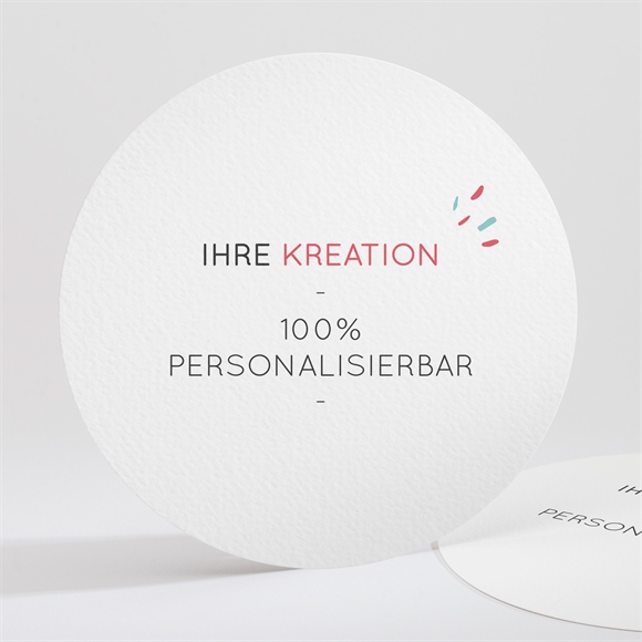 Geburtskarte Blanco - Rund*13,5cm (N32152) ref.N32152