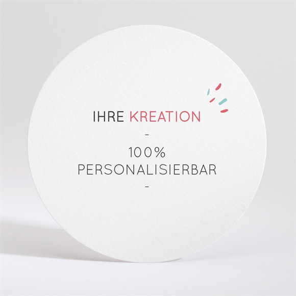 Geburtskarte Blanco - Rund*13,5cm (N32001) ref.N32001