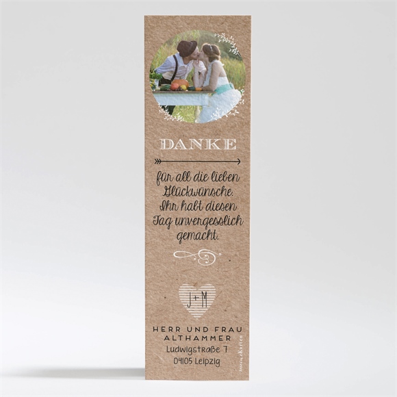 Dankeskarte Hochzeit Zurück zur Natur ref.N200302