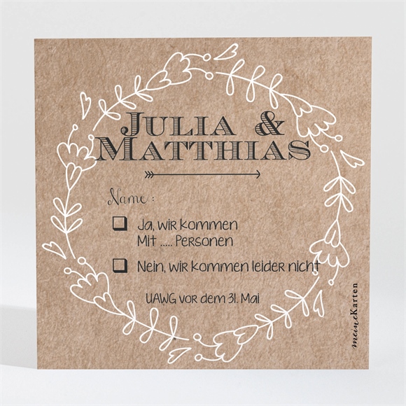 Antwortkarte Hochzeit Zurück zur Natur ref.N300340