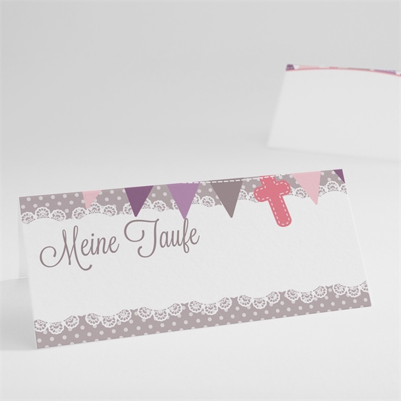 Tischkarte Taufe Vogelgesang Mädchen ref.N440390