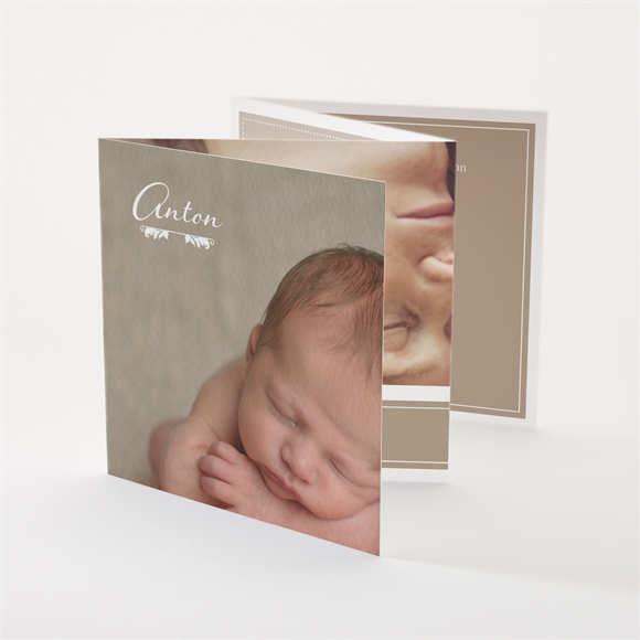 Geburtskarte Klassisches Beige ref.N83106