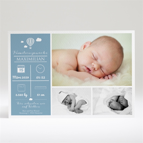 Geburtskarte Piktogramm ref.N14024