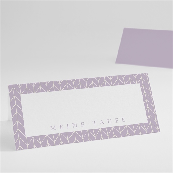 Tischkarte Taufe Rosa Muster ref.N440400