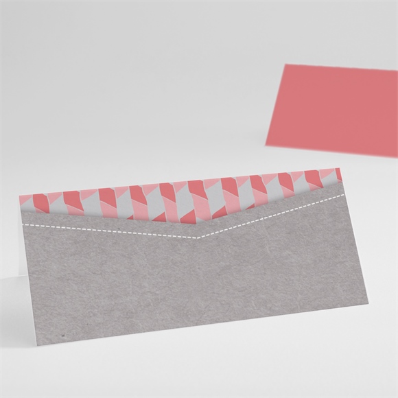 Tischkarte Taufe Rosa Mosaik ref.N440401