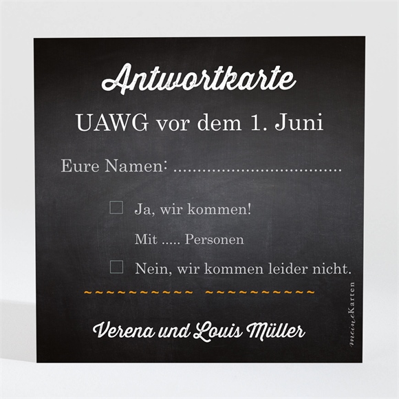 Antwortkarte Hochzeitsjubiläum Retrospective ref.N300462