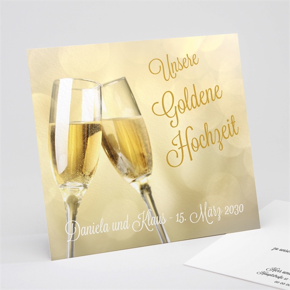 Einladung Hochzeitsjubiläum Champagnergläser ref.N311131