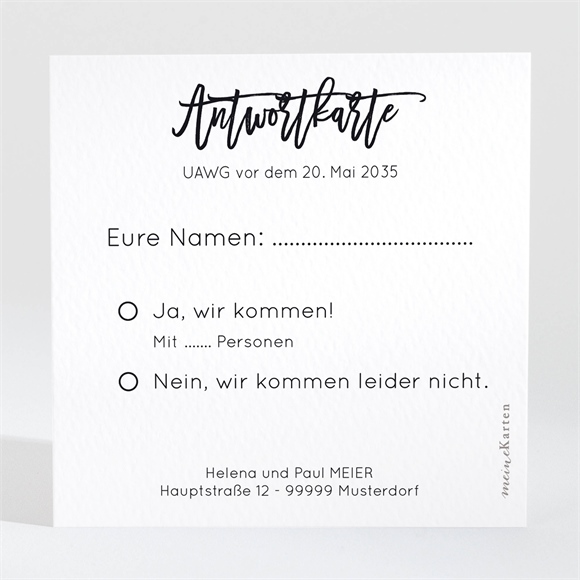 Antwortkarte Hochzeitsjubiläum Family-Stories ref.N300484