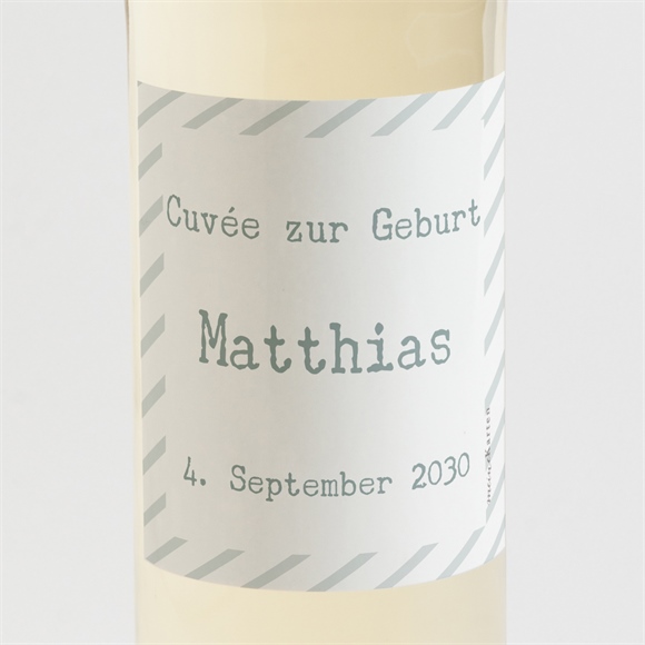 Flaschenetikett Geburt Foto Patchwork ref.N300591