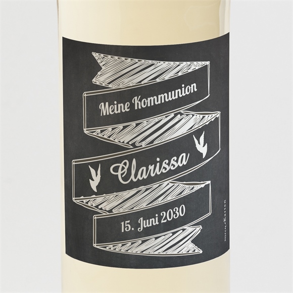 Flaschenetikett Kommunion Kreidekarte ref.N300606