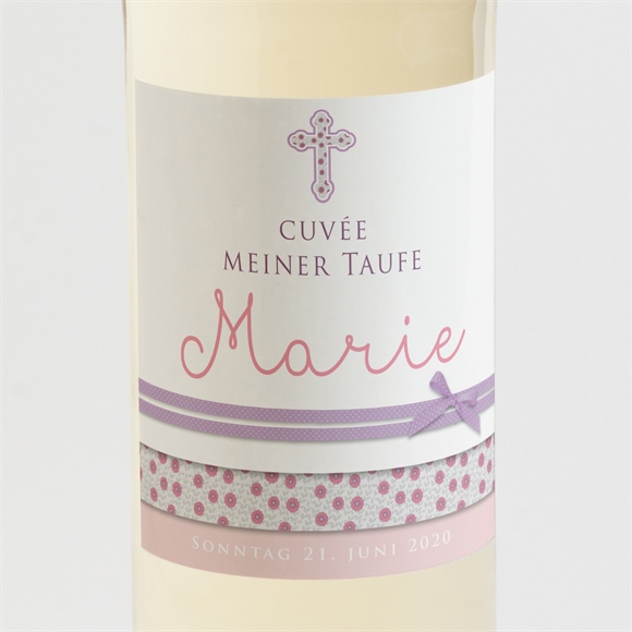 Flaschenetikett Taufe Girly ref.N300611