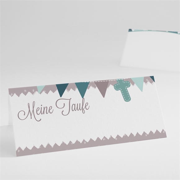 Tischkarte Taufe Vogelgesang Junge ref.N440406