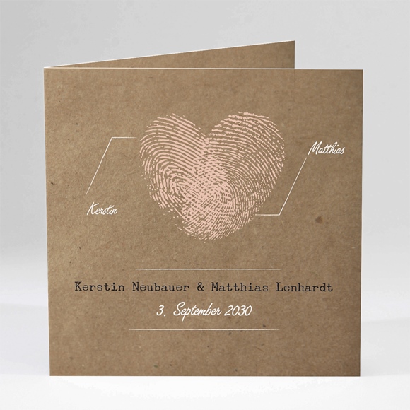 Hochzeitseinladung Herzabdruck ref.N45121