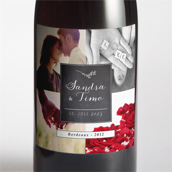 Flaschenetikett Hochzeit Retro ausgefallen ref.N300688