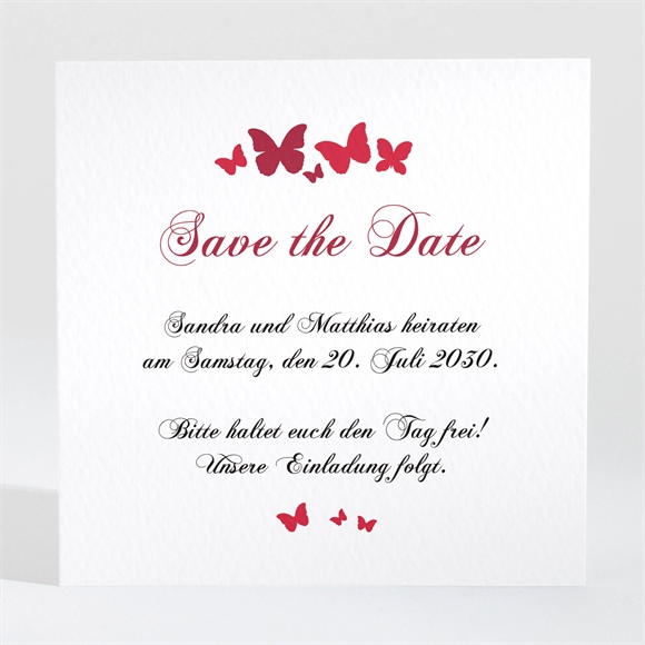 Save the Date Karte Schmetterling ref.N300713