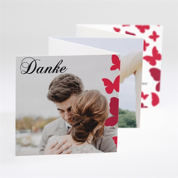 Dankeskarte Hochzeit Schmetterling ref.N80074