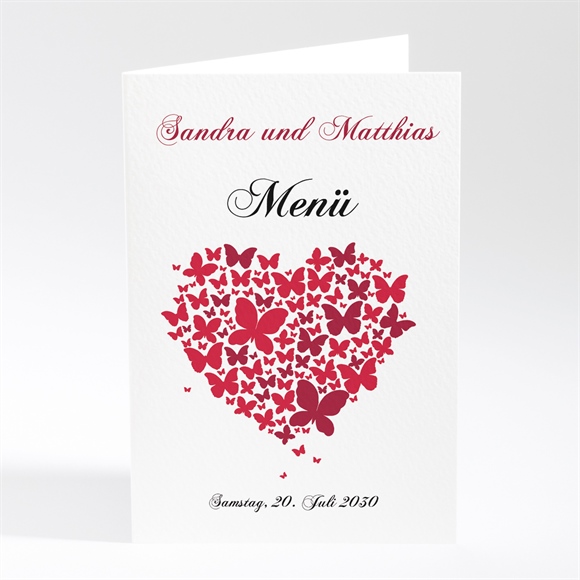 Menükarte Hochzeit Schmetterling ref.N401555