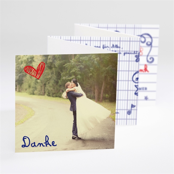 Dankeskarte Hochzeit Schreibschrift ref.N80076