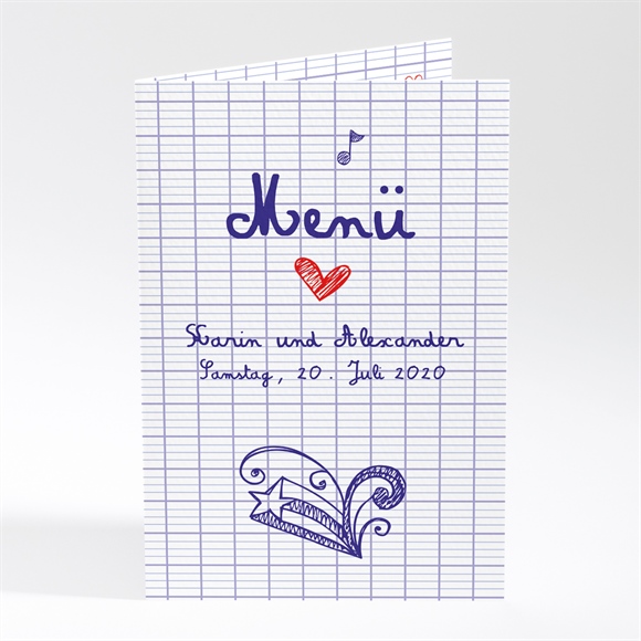 Menükarte Hochzeit Schreibschrift ref.N401559