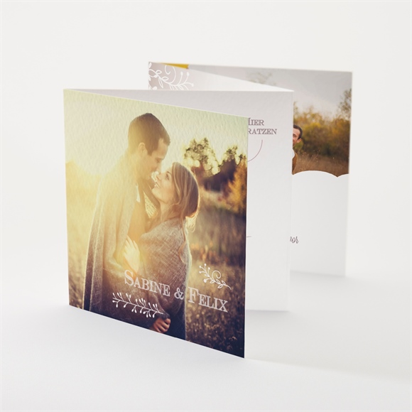 Hochzeitseinladung Fotostory - Rubbel ref.N83102