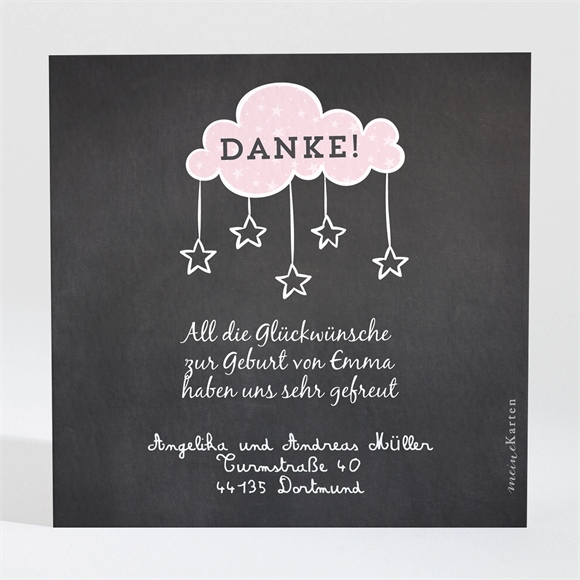Dankeskarte Geburt Origami Schiefertafel ref.N3001076
