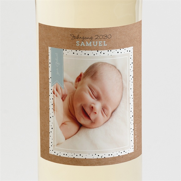 Flaschenetikett Geburt Origami Freude ref.N3001085