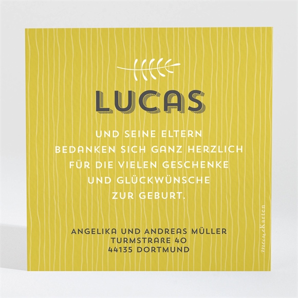 Dankeskarte Geburt Waldorigami ref.N3001086