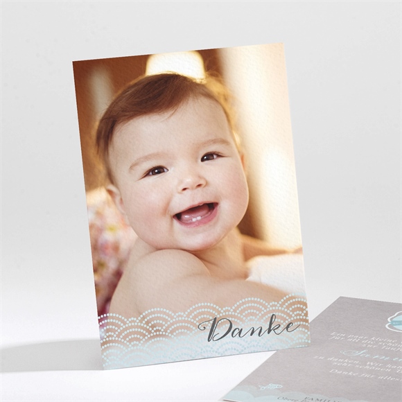 Dankeskarte Taufe Matrose in Blau ref.N211109