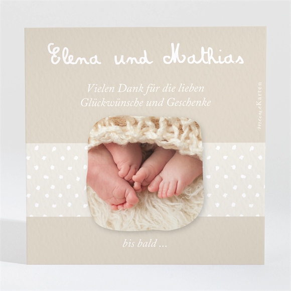 Dankeskarte Geburt Origami Zwillinge ref.N3001129