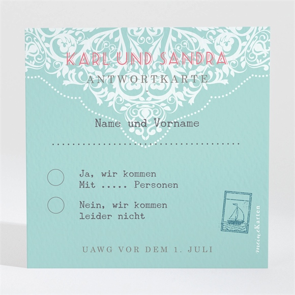 Antwortkarte Hochzeit Reisepass ref.N300867