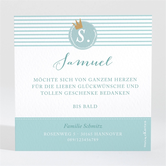 Dankeskarte Geburt Der kleine Prinz ref.N3001201