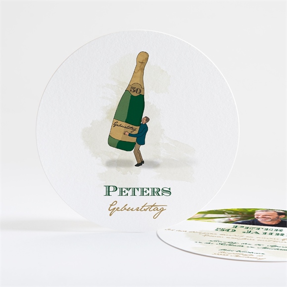 Geburtstagseinladung Champagner ref.N32186