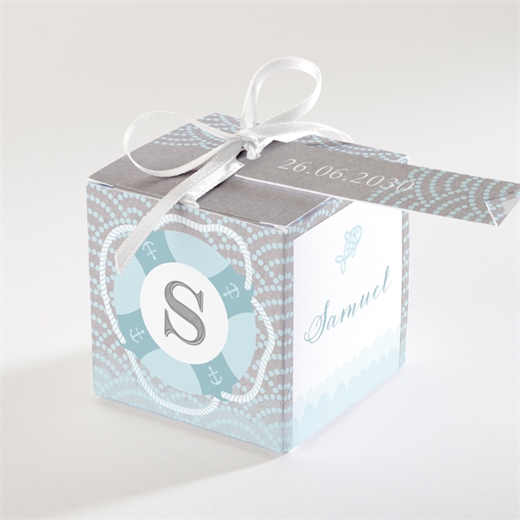 Geschenkbox Taufe Matrose in Blau ref.N34015